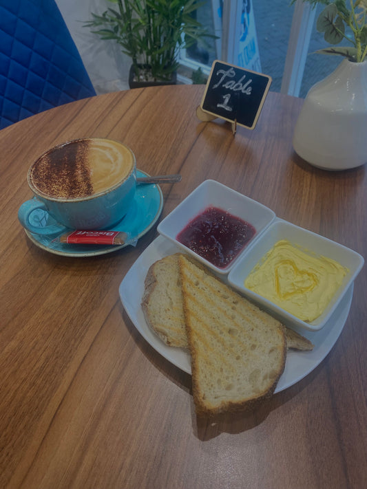 Toast with butter and Jam or Marmite